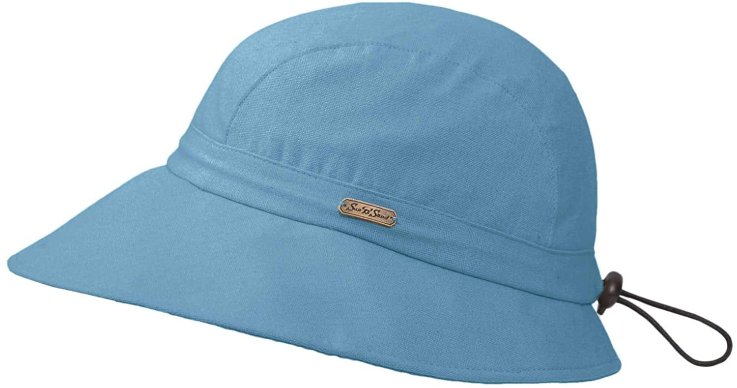 New Sun N Sand Women's Cotton Packable Facesaver Hat with Adjustable Toggle 