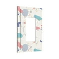 thumbnail image 2 of ZICANCN Outlet Covers Wall Plate, Colorful Footprint Light Switch Cover Decorative, Duplex Toggle Combo 1-Gang, 2 of 9
