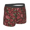 thumbnail image 4 of Uemuo Rose Flowers Pattern Men's Boxer Briefs,Trunk Anti-Chafing,Comfortable, Durable, and Stylish Underwear-Small, 4 of 9