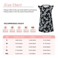 thumbnail image 3 of Vsdgher Fleur pour Filles Chemises de Nuit Manches Courtes à Volants Robe de Nuit Pyjama pour Fête Pyjama-Grand, 3 of 6