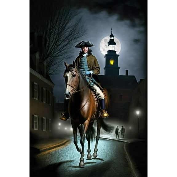 24x36 gallery poster, Paul Revere's Midnight Ride p12