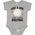 thumbnail image 3 of Inktastic Just a Girl Who Loves Volleyball Girls Baby Bodysuit, 3 of 5