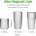 2 Pack 20oz Tumbler Lid with 2 Pcs Replacement Slider