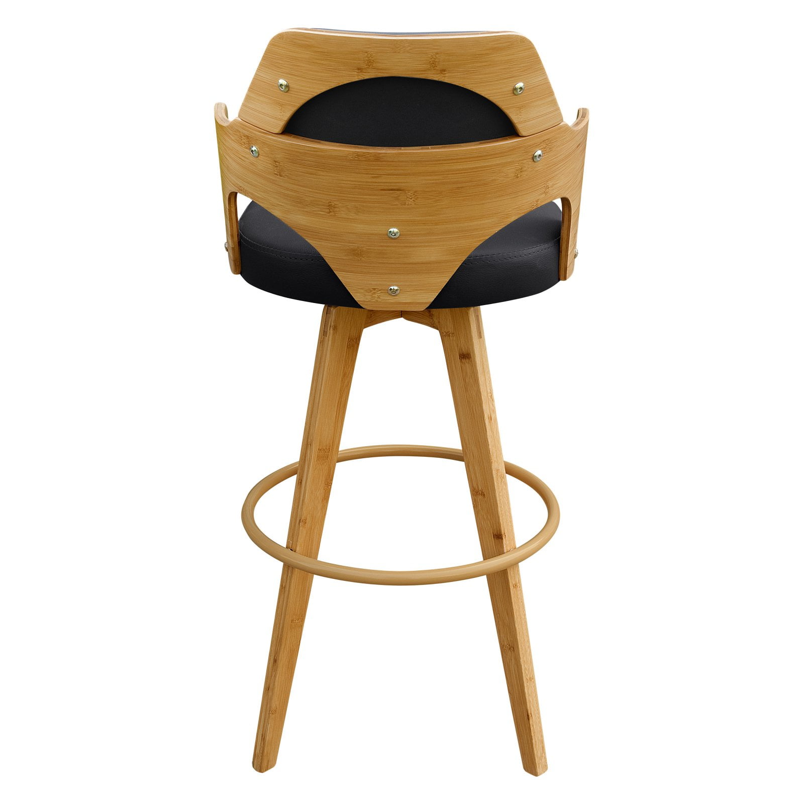 Gallerie Decor Torino Bamboo Swivel Bar Stool Com
