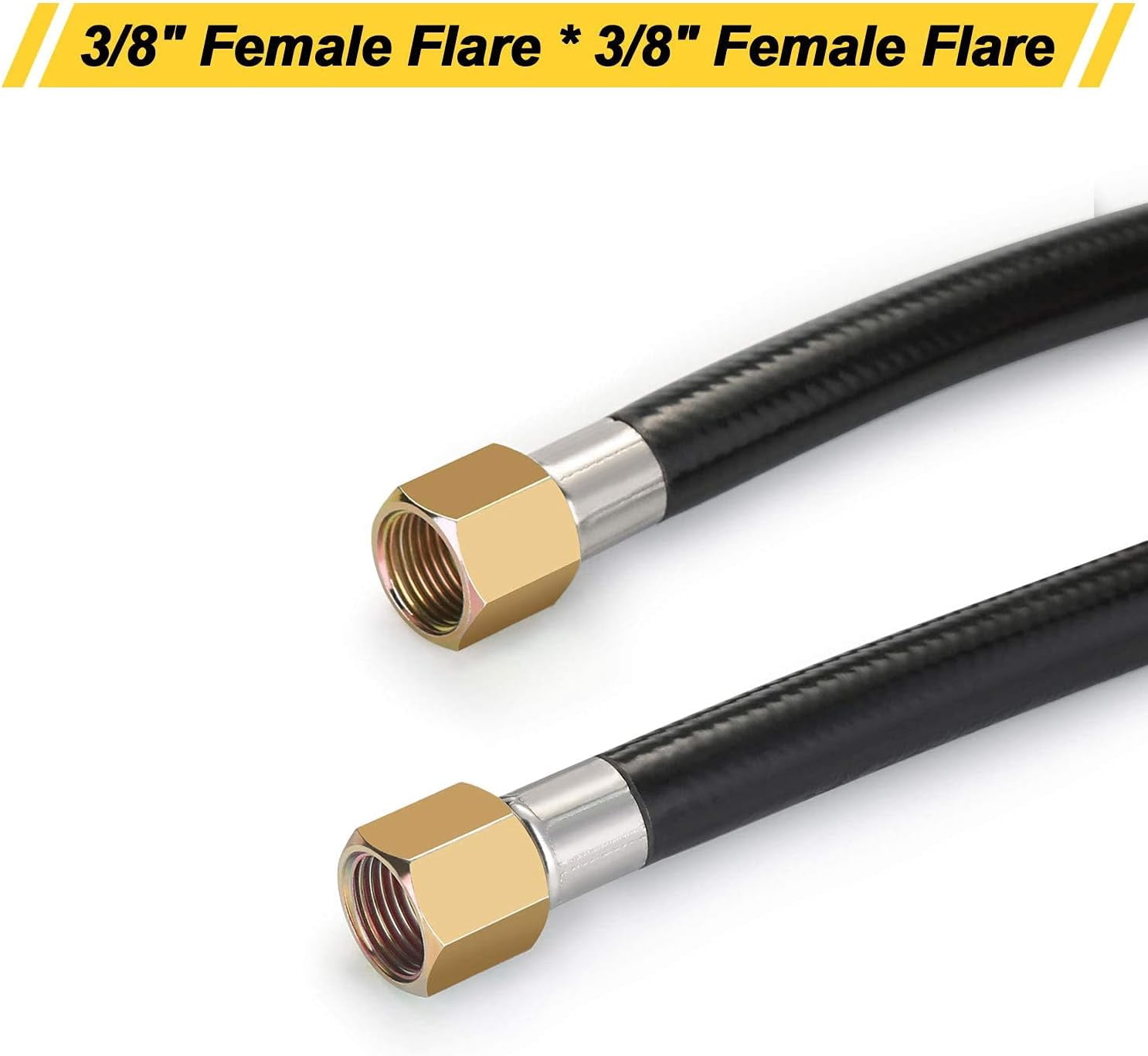 20 FT High Pressure Propane Hose with Both 3/8 Inch Female Flare and a Pipe Fitting 3/8 Inch Flare x 1/8 Inch MNPT for Gas Grill, RV, Fire Pit, Heater$$
