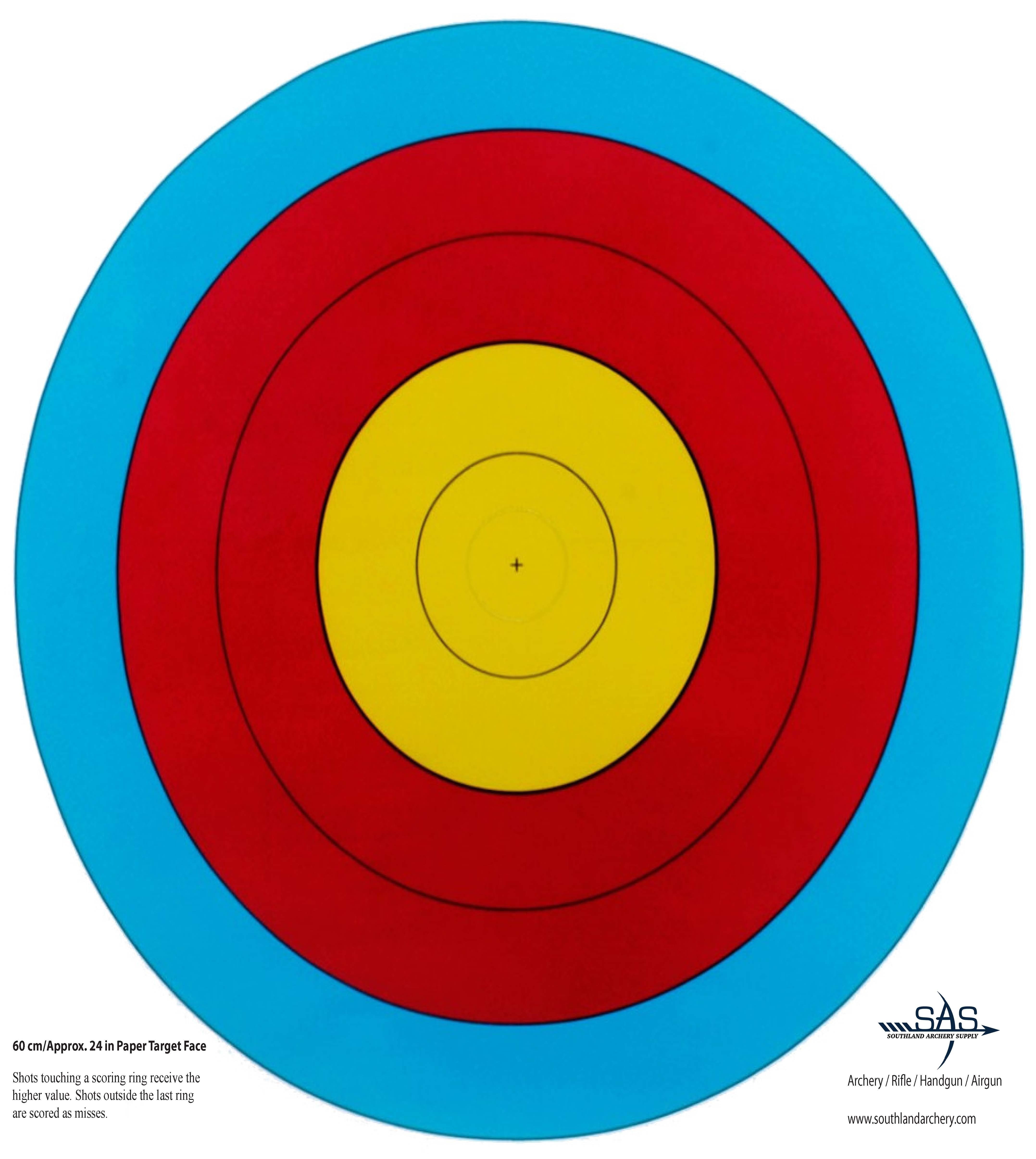 10x 60cm Archery Shooting Practice Target Paper Faces Compound & Recurve Bow 