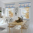 thumbnail image 4 of Nautical Lighthouse Valances Coastal Window Toppers Valances Rod Pocket Ocean Theme Window Treatments Curtains for Kitchen Bathroom Farmhouse 54x18 inch, 1 Panel, 4 of 6