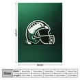 thumbnail image 4 of COMIO Football Blanket Rugby Blanket Green Black, American Football City Throw Blanket for Men Youth Teens Ball Game Sports Theme Sherpa Blanket, 4 of 6