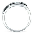 thumbnail image 6 of Spoon Oxidized Round Ring Lab Created White Opal 925 Sterling Silver Size 8, 6 of 6