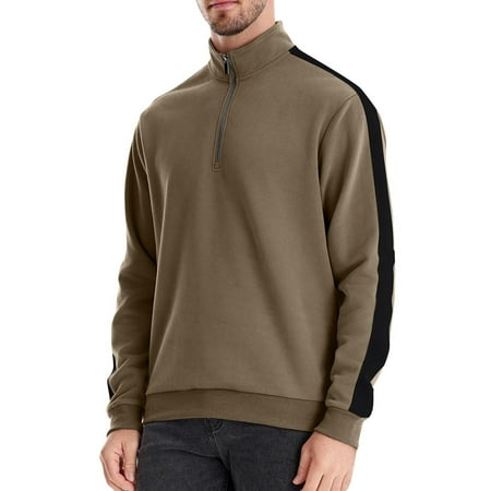 

Men S Winter Solid Color Stand Collar Half Zipper Slim Fit Knit Long Sleeve Top 2024 Autumn/Winter New Men S Top