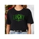 thumbnail image 1 of 1pc Printed with Green Lucky Clover, short-sleeved T-shirt with printed pattern elements, fashionable casual simple style short-sleeved, can be worn in all seasons, St. Patrick's Day, Easter, gift fo, 1 of 7