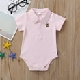 thumbnail image 5 of WIBACKER Baby Boy Girl Short Sleeve Polo Bodysuit 100% Cotton Onesie Summer Romper 3-6 Months Infant, 5 of 6
