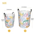 thumbnail image 4 of KLL Zebra Colourful Waterproof Foldable Laundry Hamper Bucket with Handles for Storage Bin,Kids Room,Home Organizer (Small ), 4 of 7