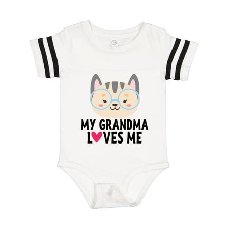 

Inktastic Grandma Loves Me Outfit Gift Baby Girl Bodysuit
