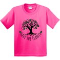 thumbnail image 3 of Inktastic Save the Planet Tree Design with Green Leaves Youth T-Shirt, 3 of 5