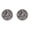 Grey, variant on 1 Pair Ear Stud Decorative Colorful Stainless Round Shaped Rhinestone Ear Stud for Gift