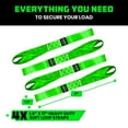 thumbnail image 6 of Rhino USA Heavy Duty 1.6 x 17 inch Soft Loop Tie Down Straps - 5,000 lbs Break Strength (Green 4pack), 6 of 7