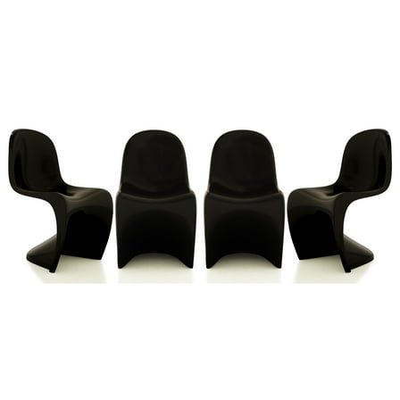 Modholic Wave Chair, Black (Set Of 4)
