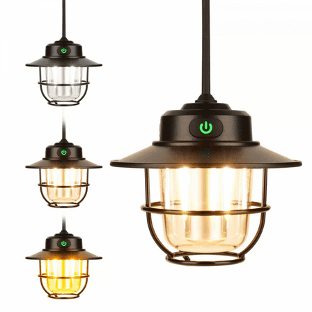 LED Camping Light Outdoor Camping Lamp USB Rechargeable Lantern Battery Tent Light