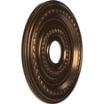 thumbnail image 2 of Ekena Millwork 16"OD x 3 1/2"ID x 1"P Cole Thermoformed PVC Ceiling Medallion (Fits Canopies up to 4 1/2"), Metallic Antique Brass, 2 of 10
