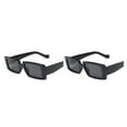 thumbnail image 2 of kurtrusly Rectangular Lightweight Frame Protection For Fashionable Look PC Materials Eyeglasses Bright black frame 2Set, 2 of 6