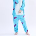 thumbnail image 4 of Pijama de una pieza con cremallera y botones de Sully para parejas, de Mike, de Anime Monster Kigurumis, para mujer y hombre, para Halloween, para el hogar, de invierno, unisex, 4 of 5