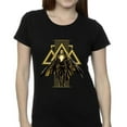 thumbnail image 3 of DC Comics T-Shirt en Coton Noir Adam Rising Symboles Dorés pour Femmes, 3 of 4