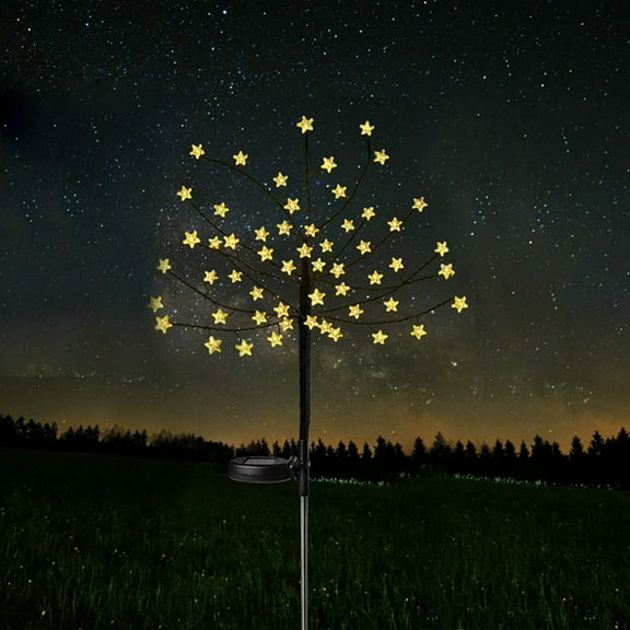 Gcvizuso Christmas Lights, String Lights, Christmas Garden Decoration Lights Big Star Solar Lights Outdoor Solar Pile Lights