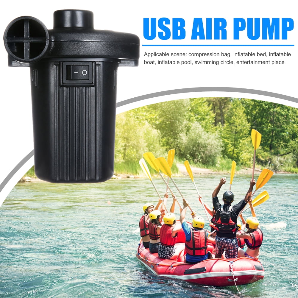 2 in 1 Car Electric Air Pump USB Outdoor Kayak Airbed Cushion Boat Inflator New 