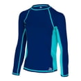 thumbnail image 1 of Voit Traje de Baño tipo rashguard, para natación, para niño, color azul, manga larga, talla chica, 1 of 2