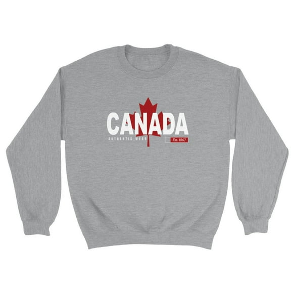 Canada Flag Maple Leaf Canadian Adult Crewneck Sweatshirt
