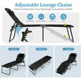 thumbnail image 5 of ZOPan Folding Chaise Lounge Chair, Sun Tanning Chair with Adjustable Reclining Back, Outdoor Recliner Chair for Pool, Beach, Patio, Lawn (Black No Pocket), 5 of 9