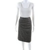 Pre-owned|Escada Womens Wool Glen Plaid Mid Rise Pencil Skirt Brown Size 42