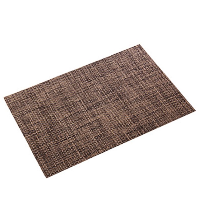 CAROOTU 6PCS Placemats Heat-Resistant Stain Resistant Anti-Skid Washable Table Mats Square PVC Placemats