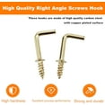 thumbnail image 2 of 100 Pack 1/2 Inch Right Angle Screw Hooks, Square Screw-In Hooks, Small Hooks for Hanging L Hooks, 2 of 5
