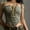 Army Green, variant on Today's Deal Abomasnow Corset Tops for Women Vintage Lace-Up Front Shapewear Crop Tops Trendy Solid Backless Bustier Bodyshaper Tops