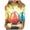 AB74 Multicolour, variant on Bainana Easter T-Shirt For Women Fashion Floral Egg Bunny Printed Casual 3/4 Sleeve Round Neck T Shirt Top Ladies Festival Casual Tshirts Multicolour Size L