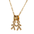 thumbnail image 2 of Collar para Mujer LuckyLy Personalizado Baño de Oro 14k y Zirconia Cúbica Modelo Darcy Niño y Niña dorado 2 Niños, 2 of 6