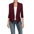 thumbnail image 1 of Blazer de moda para mujer, cuello vuelto, manga larga, abrigo informal, cárdigan, blusa, abrigo para mujer, 1 of 1