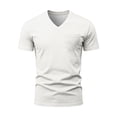 thumbnail image 7 of Men's V Neck T Shirts Short Sleeve Plus Size Tee Loose Casual Top Basic Oversized Shirts with Pocket, 7 of 7