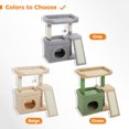 thumbnail image 6 of PEQULTI Small Cat Tree Tower for Indoor Cats Scratcher with Top Perch and Private Cat Condo Gray, 6 of 7