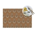 thumbnail image 4 of XMXY Woven Placemats Set of 6 PCS, Brown Mason Masonic Symbol Table Mats Washable Heat Resistant Placemats, 4 of 6