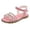 Pink, variant on enyan Toddler Girl Sandals Leather Kids Sandals - Natural Cork Footbed Non-Slip Slides for Kids - Lightweight Girls Sandals - Water-Resistant Girls Sandals,Pink,Size 11