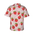 thumbnail image 3 of Strawberry Hawaiian Shirts For Men, Summer Short-Sleeve Relaxed-Fit Button-Down Shirts 3x-Large, 3 of 9