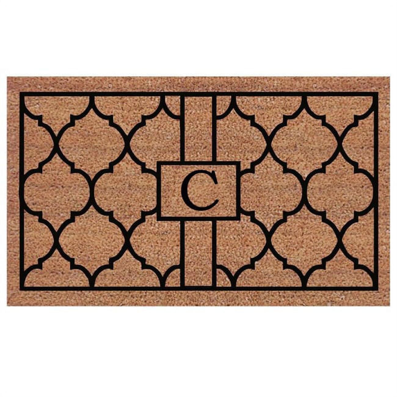 Calloway Mills Pantera Monogram Outdoor Doormat, Extra-thick 18" x 30" (Letter K)