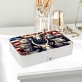 thumbnail image 6 of American Flag Portable PU Leather Jewelry Organizer Box with Removable Compartment, 6 of 6