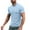 Light Blue, variant on Men's Workout T-shirts Short Sleeve Stand Collar 1/4 Zip Pullover Quick Dry Fitness Tops Sports Muscle Tee Tshirts (XL, Yellow)
