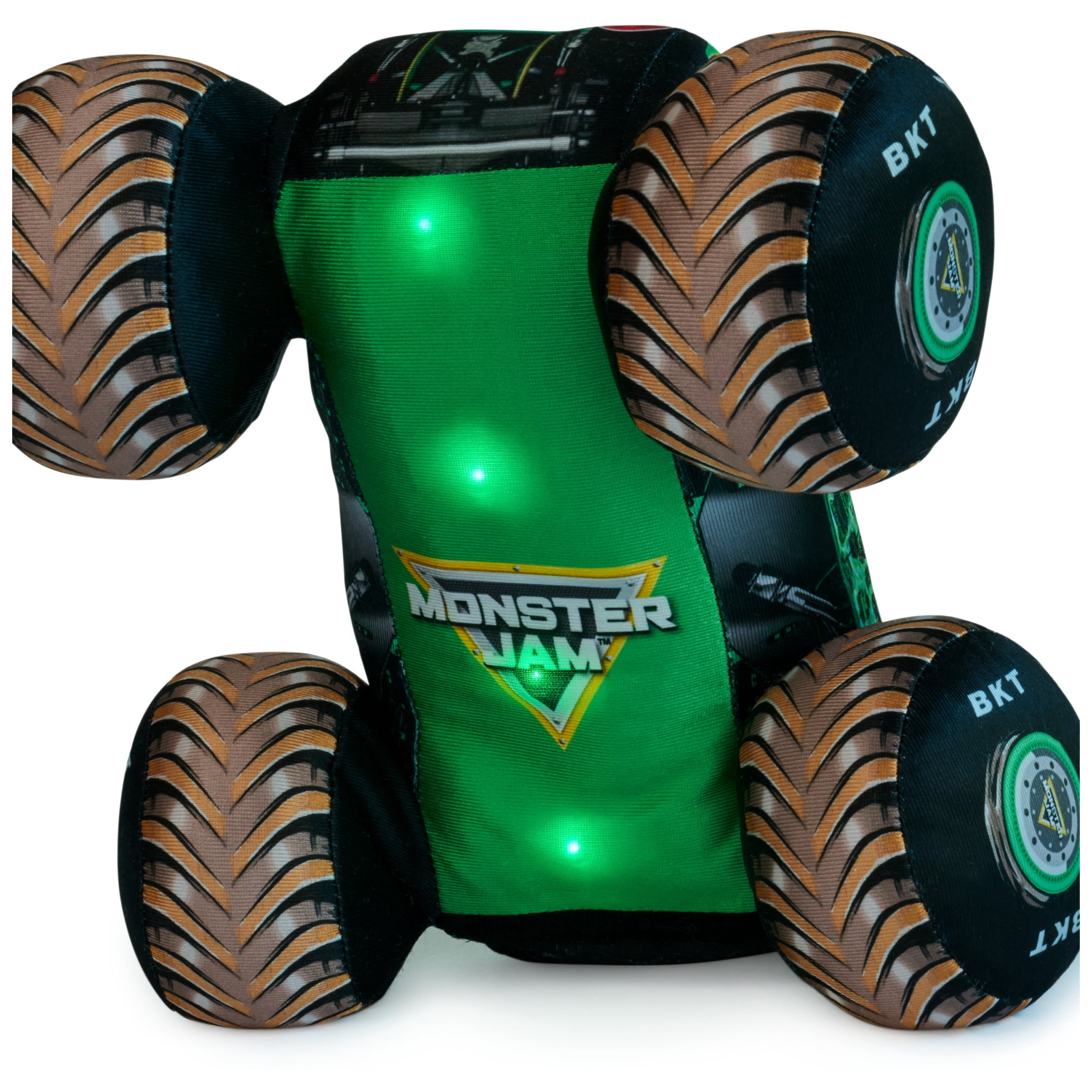 Monster Jam Grave Digger Plush Truck with Lights & Sound Effects, Ages 3 and Up, 10”