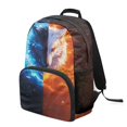 thumbnail image 2 of POLERO Wolf Pattern Large Capacity Backpack for School Sport, Multi-Pocket Adjustable Shoulder Strap Polyester Schoolbags, 2 of 10