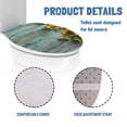 thumbnail image 5 of SEANATIVE Wood Sunflower Toilet Lid Covers for Bathroom Elongated Toilet Seat Cover Aesthetic Oval Toilet Cover Soft and Absorbent Fabric Bathroom Decorations, 5 of 6
